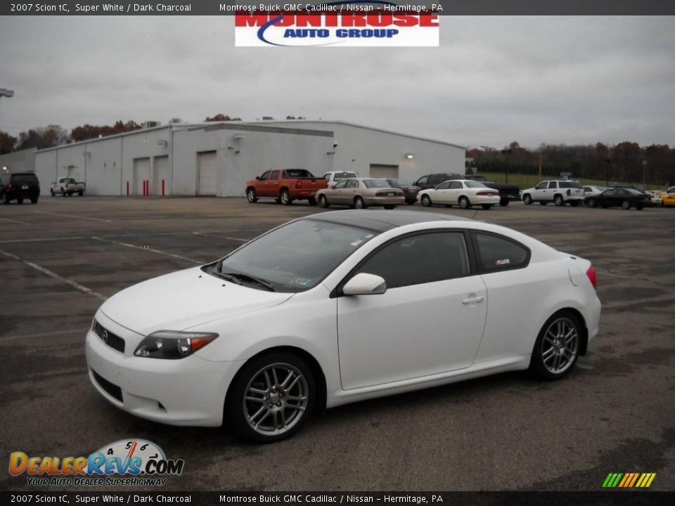 2007 Scion tC Super White / Dark Charcoal Photo #18