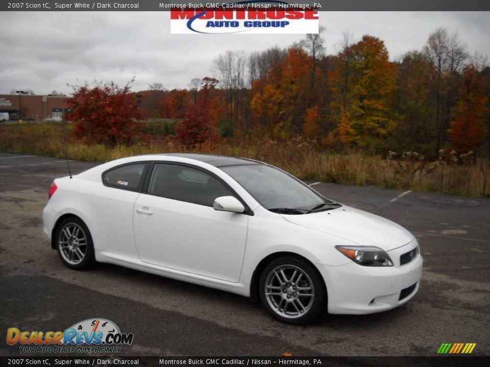 2007 Scion tC Super White / Dark Charcoal Photo #21
