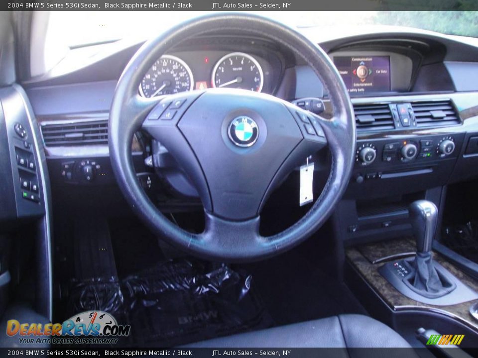 2004 BMW 5 Series 530i Sedan Black Sapphire Metallic / Black Photo #13