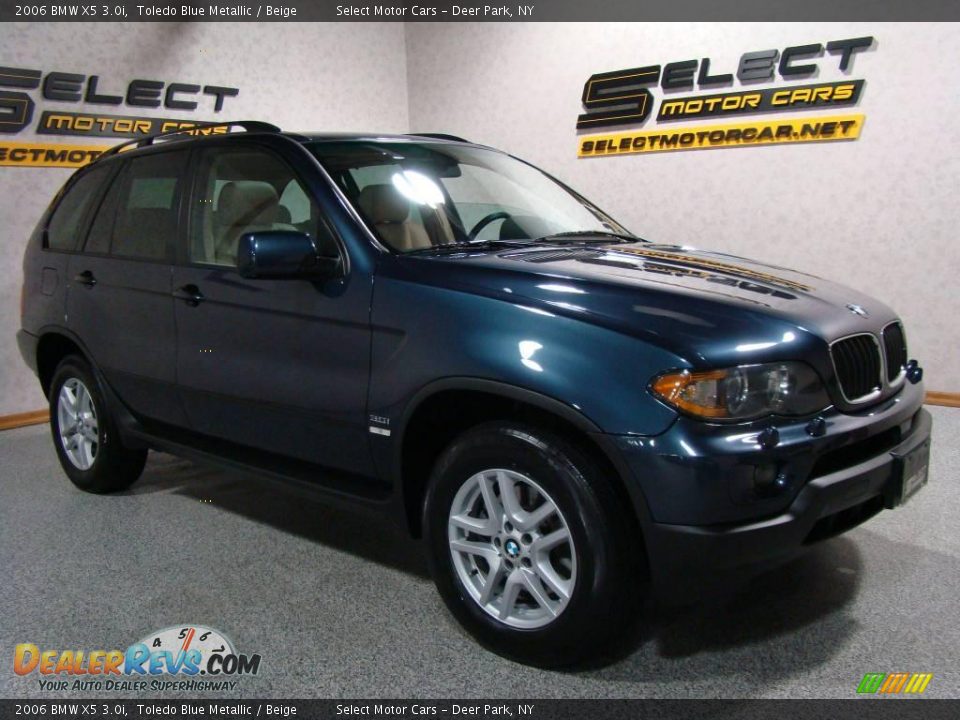 2006 BMW X5 3.0i Toledo Blue Metallic / Beige Photo #3