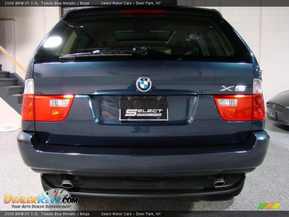 2006 BMW X5 3.0i Toledo Blue Metallic / Beige Photo #5