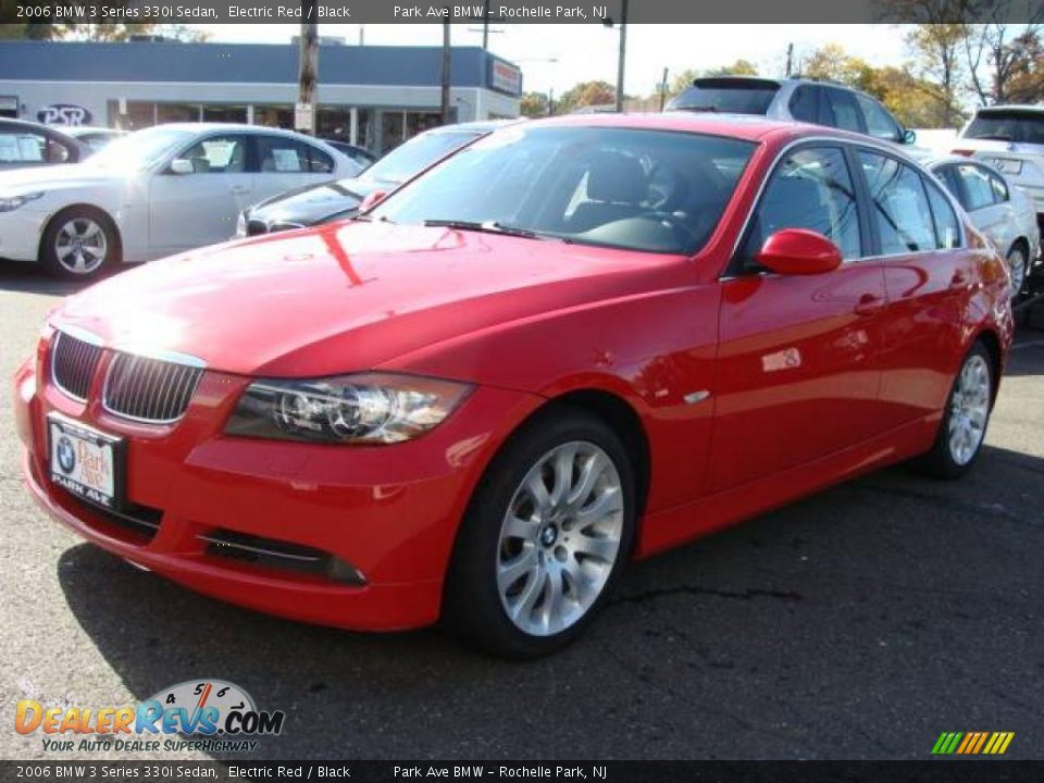 2006 BMW 3 Series 330i Sedan Electric Red / Black Photo #4