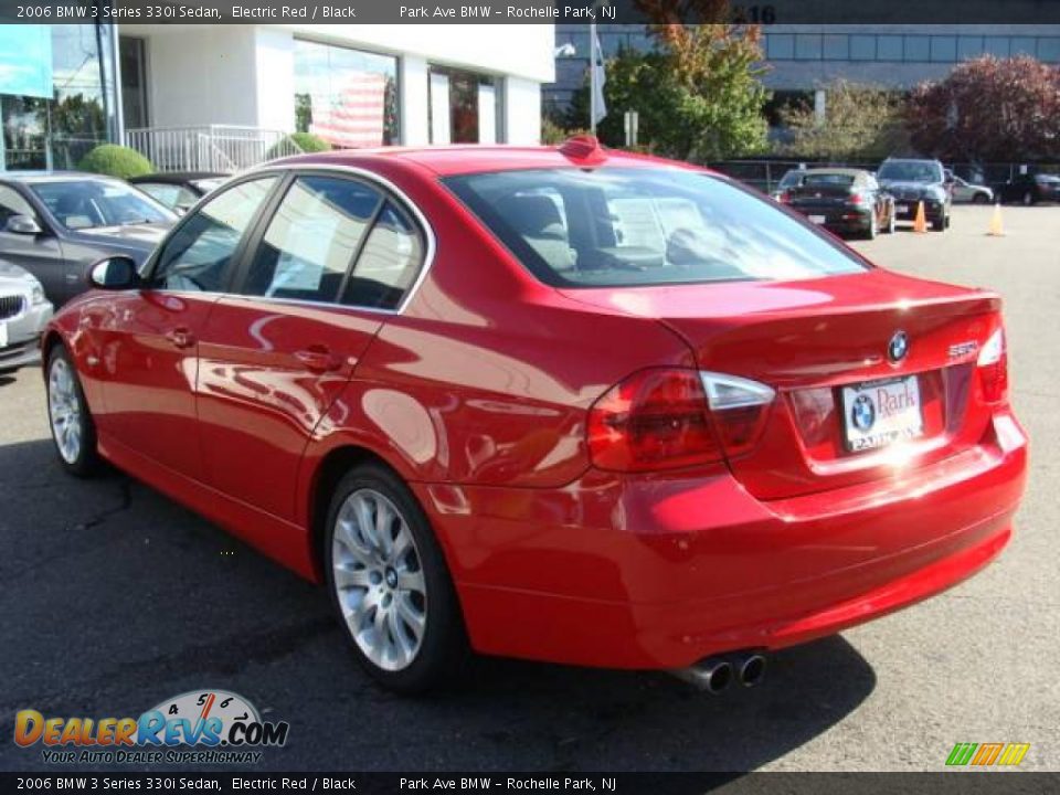 2006 BMW 3 Series 330i Sedan Electric Red / Black Photo #6