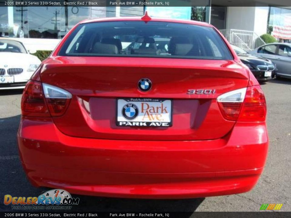 2006 BMW 3 Series 330i Sedan Electric Red / Black Photo #7