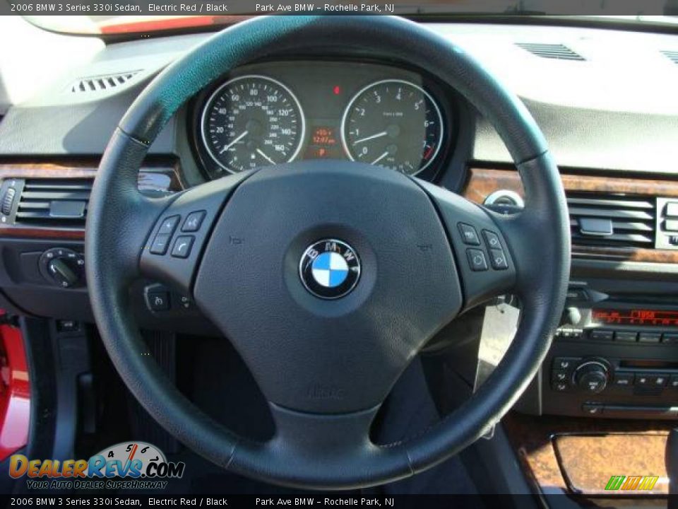 2006 BMW 3 Series 330i Sedan Electric Red / Black Photo #13