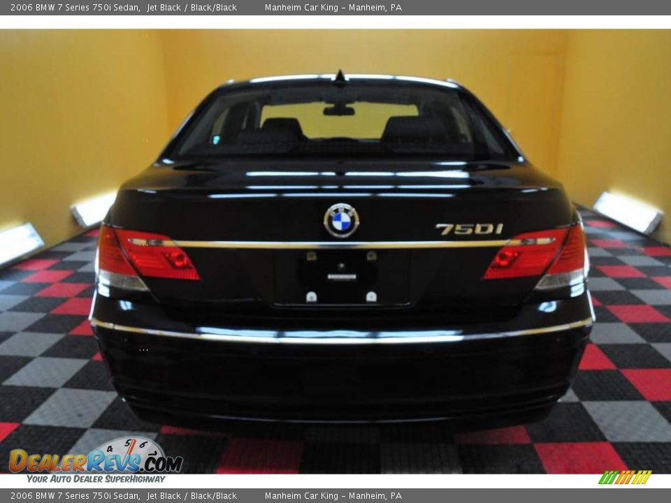 2006 BMW 7 Series 750i Sedan Jet Black / Black/Black Photo #5