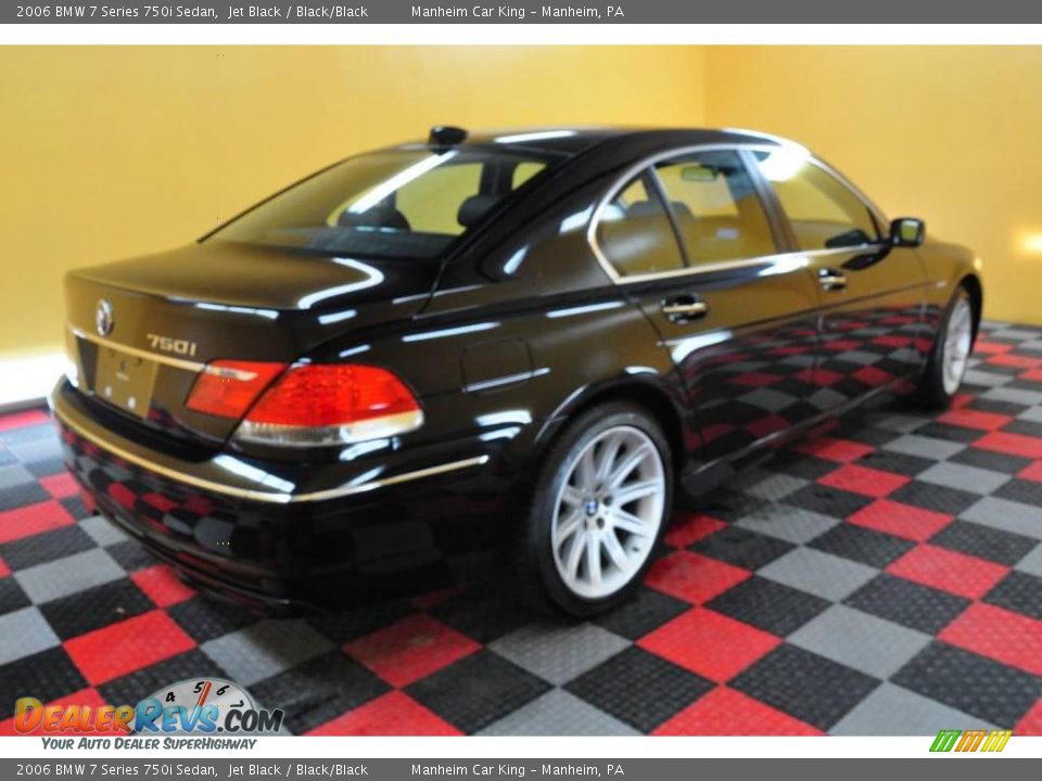 2006 BMW 7 Series 750i Sedan Jet Black / Black/Black Photo #6
