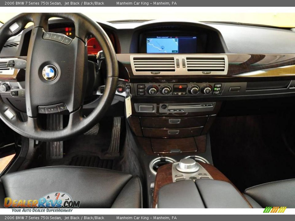 2006 BMW 7 Series 750i Sedan Jet Black / Black/Black Photo #7