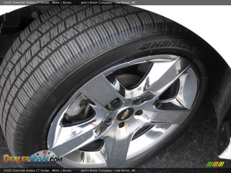 2008 Chevrolet Malibu LT Sedan White / Ebony Photo #14