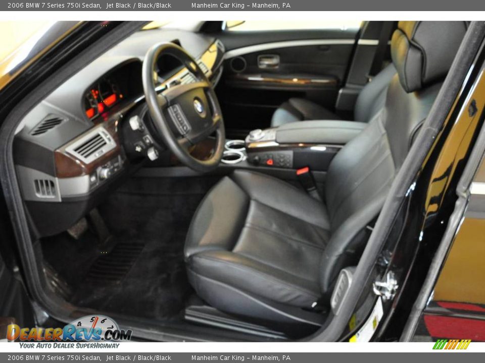 2006 BMW 7 Series 750i Sedan Jet Black / Black/Black Photo #15