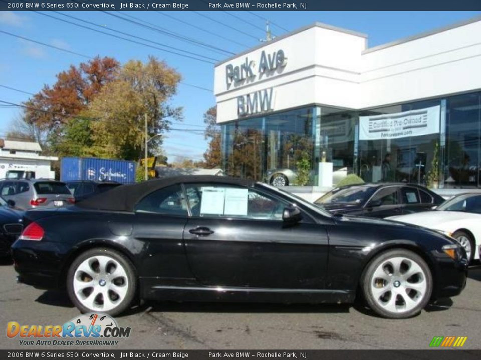2006 BMW 6 Series 650i Convertible Jet Black / Cream Beige Photo #2