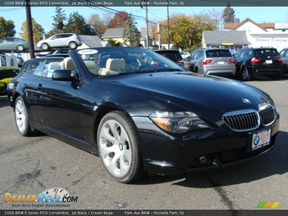 2006 BMW 6 Series 650i Convertible Jet Black / Cream Beige Photo #3