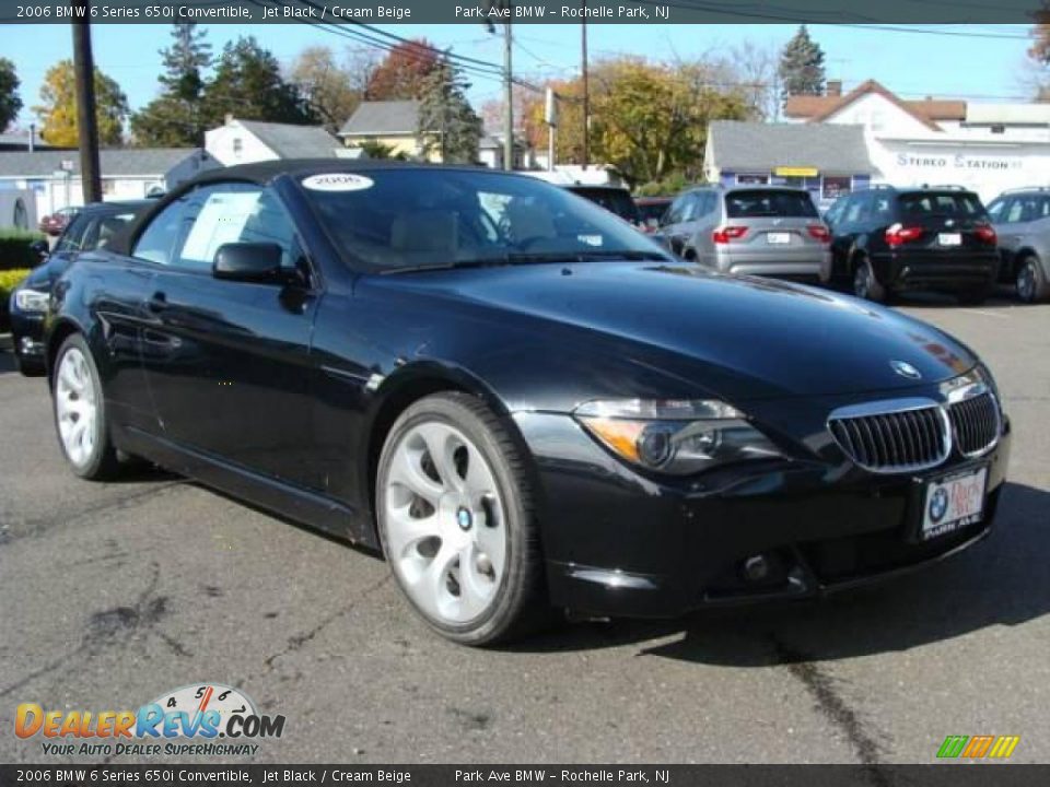 2006 BMW 6 Series 650i Convertible Jet Black / Cream Beige Photo #4