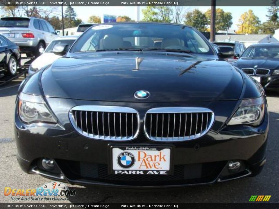2006 BMW 6 Series 650i Convertible Jet Black / Cream Beige Photo #5