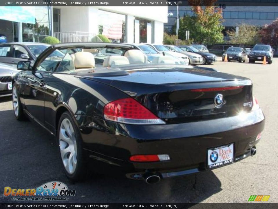 2006 BMW 6 Series 650i Convertible Jet Black / Cream Beige Photo #10