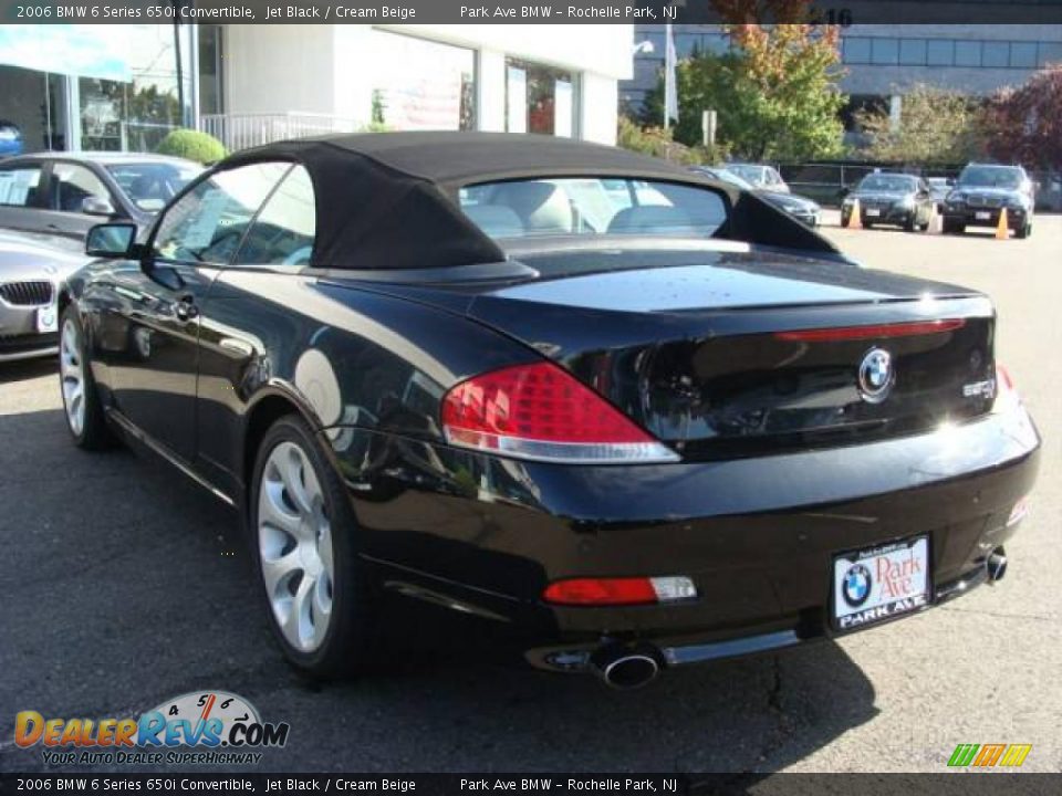 2006 BMW 6 Series 650i Convertible Jet Black / Cream Beige Photo #11