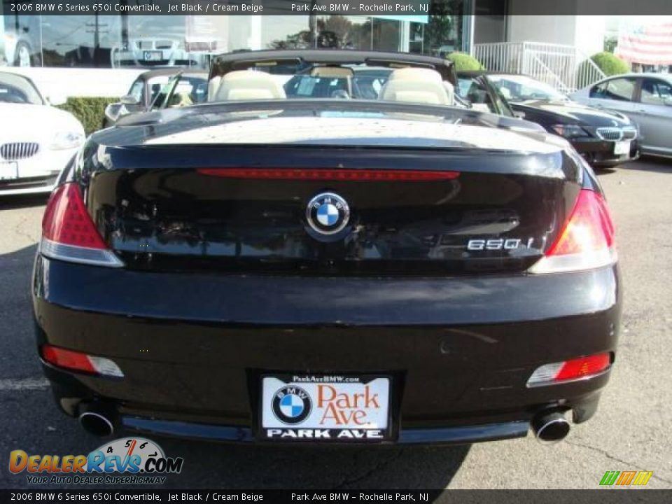2006 BMW 6 Series 650i Convertible Jet Black / Cream Beige Photo #12
