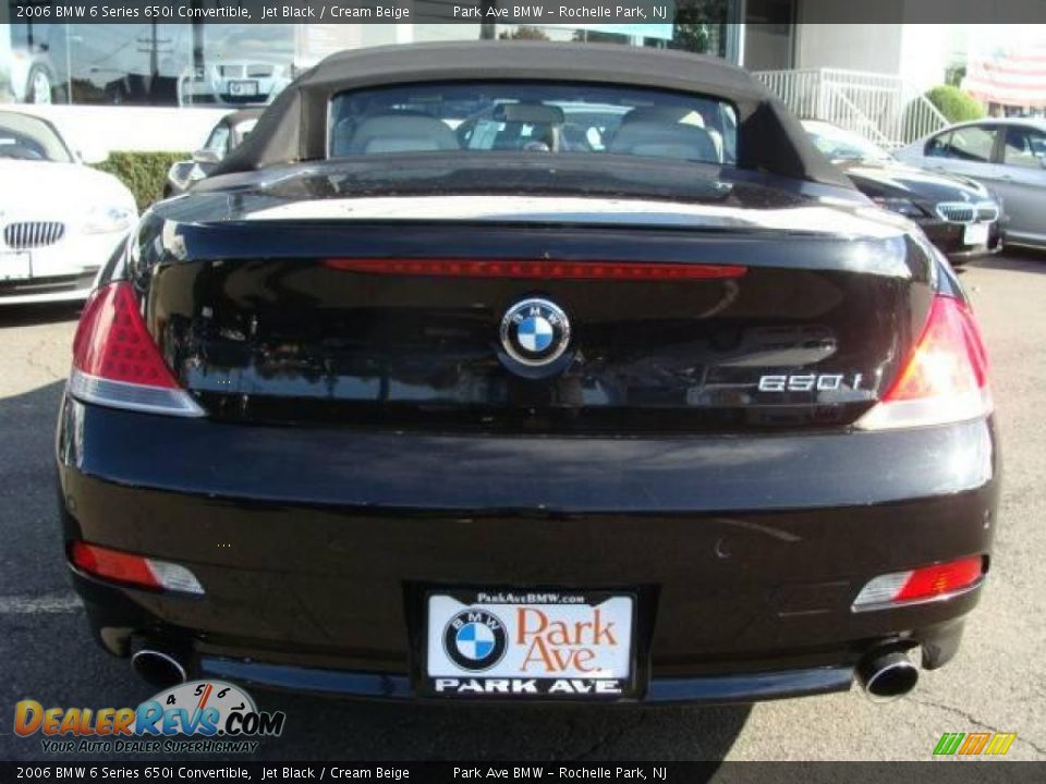 2006 BMW 6 Series 650i Convertible Jet Black / Cream Beige Photo #13