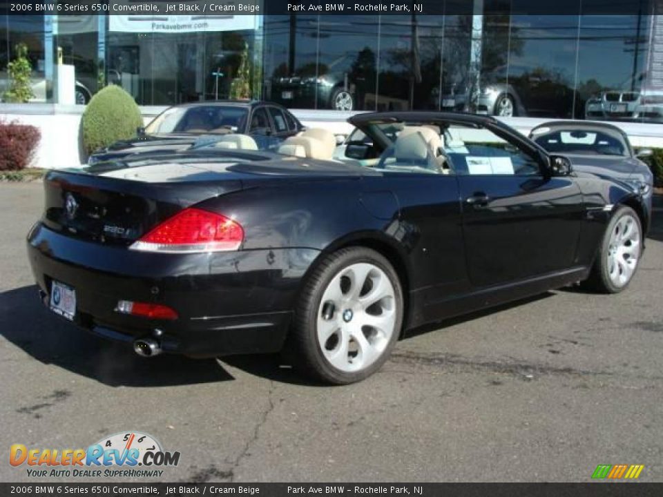 2006 BMW 6 Series 650i Convertible Jet Black / Cream Beige Photo #14