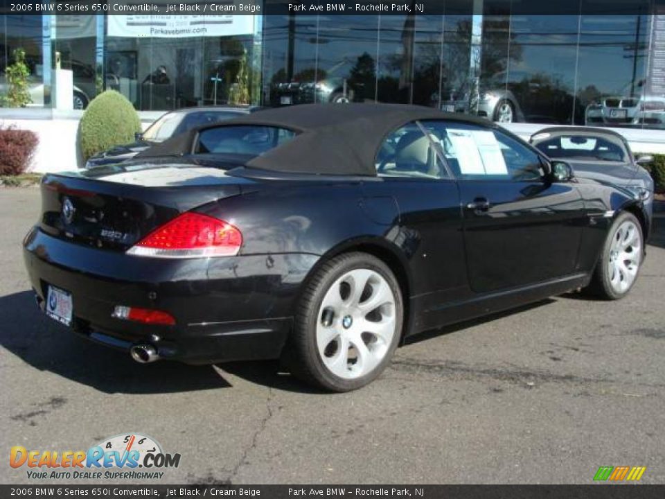 2006 BMW 6 Series 650i Convertible Jet Black / Cream Beige Photo #15