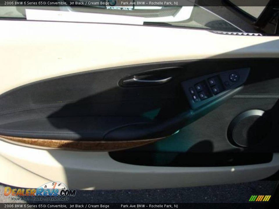 2006 BMW 6 Series 650i Convertible Jet Black / Cream Beige Photo #16