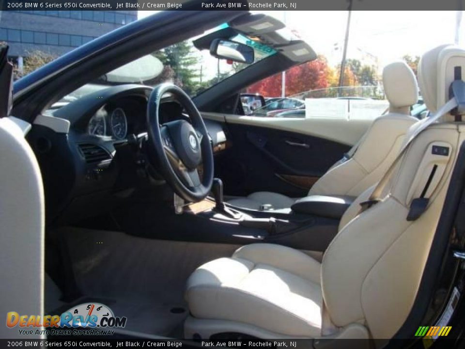 2006 BMW 6 Series 650i Convertible Jet Black / Cream Beige Photo #17