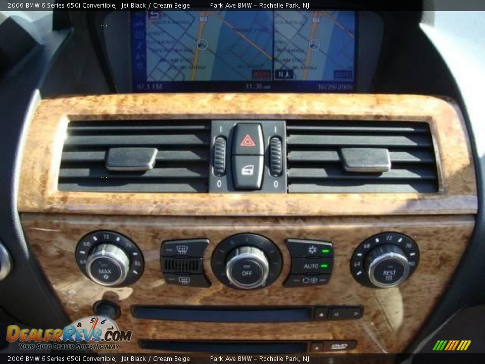 2006 BMW 6 Series 650i Convertible Jet Black / Cream Beige Photo #22