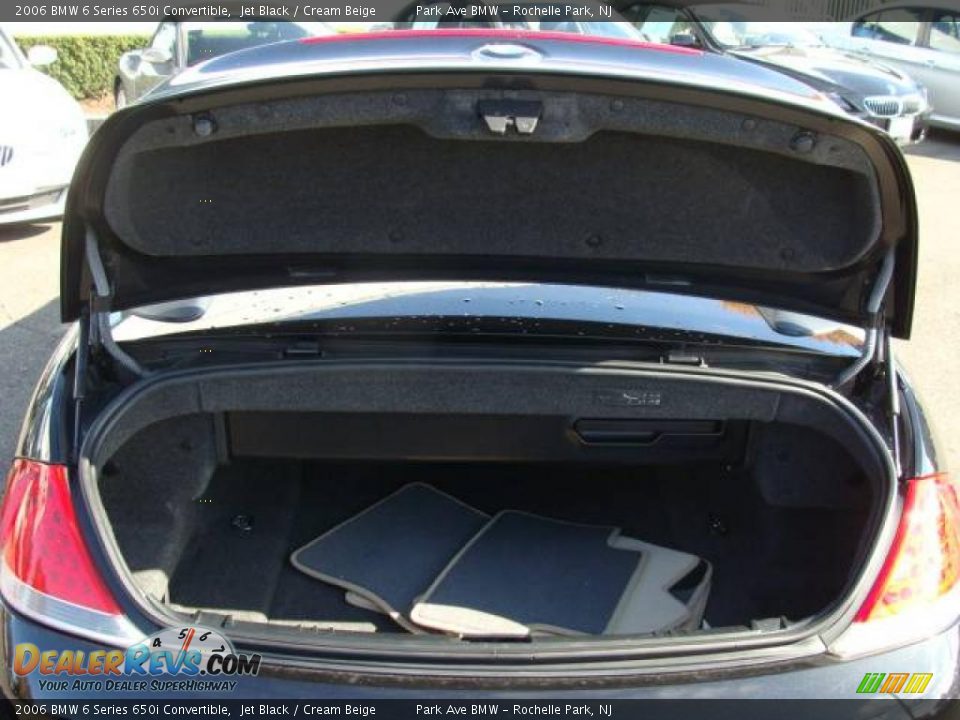 2006 BMW 6 Series 650i Convertible Jet Black / Cream Beige Photo #24