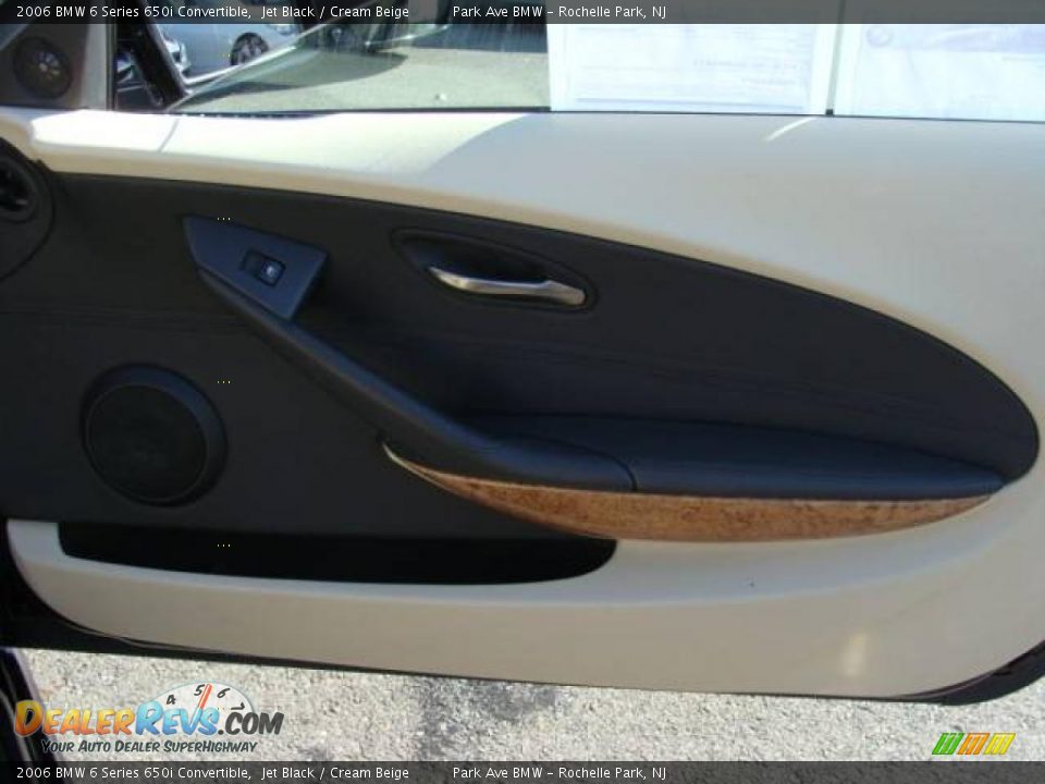 2006 BMW 6 Series 650i Convertible Jet Black / Cream Beige Photo #25