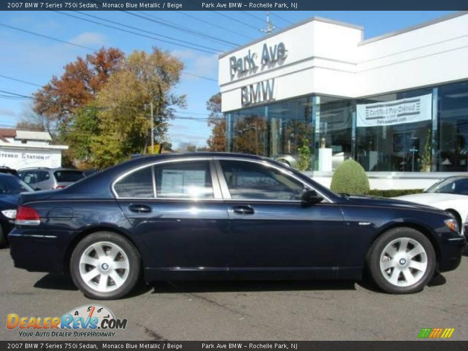 2007 BMW 7 Series 750i Sedan Monaco Blue Metallic / Beige Photo #1