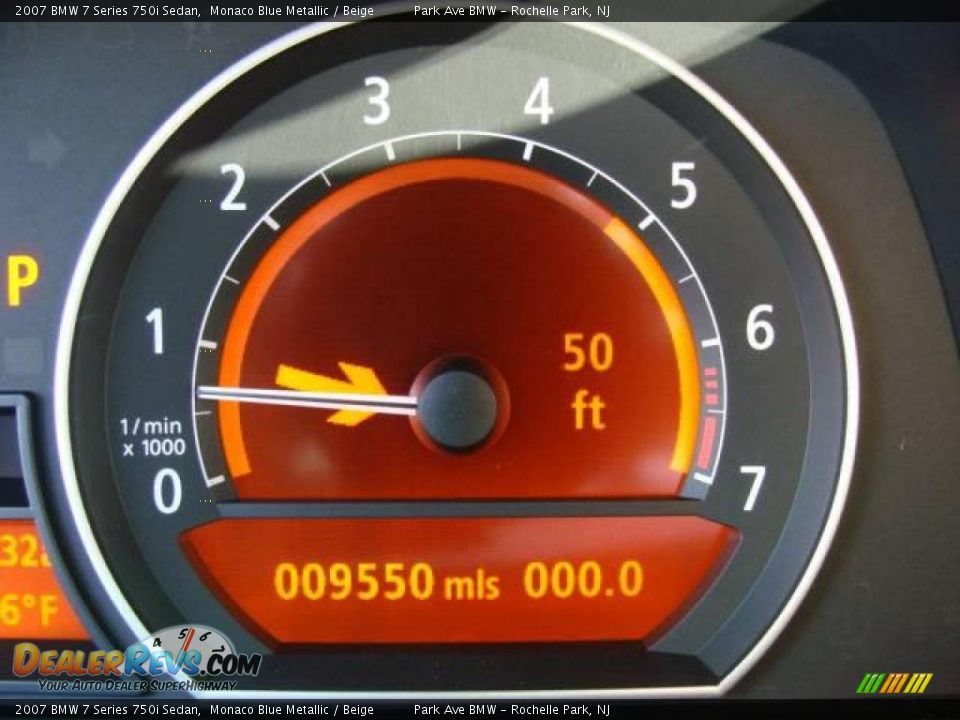 2007 BMW 7 Series 750i Sedan Monaco Blue Metallic / Beige Photo #14