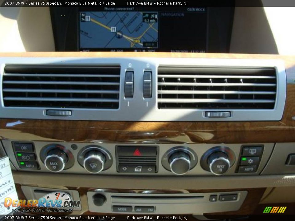2007 BMW 7 Series 750i Sedan Monaco Blue Metallic / Beige Photo #15