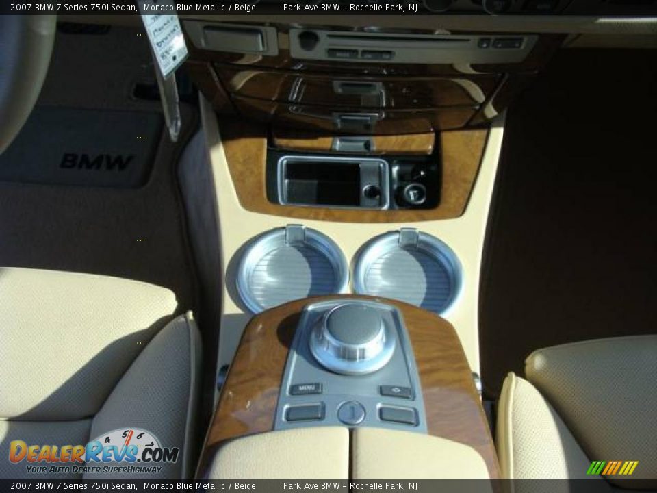 2007 BMW 7 Series 750i Sedan Monaco Blue Metallic / Beige Photo #16