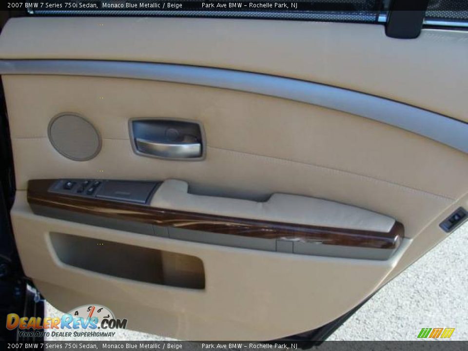 2007 BMW 7 Series 750i Sedan Monaco Blue Metallic / Beige Photo #19