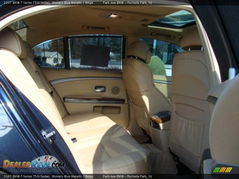 2007 BMW 7 Series 750i Sedan Monaco Blue Metallic / Beige Photo #20