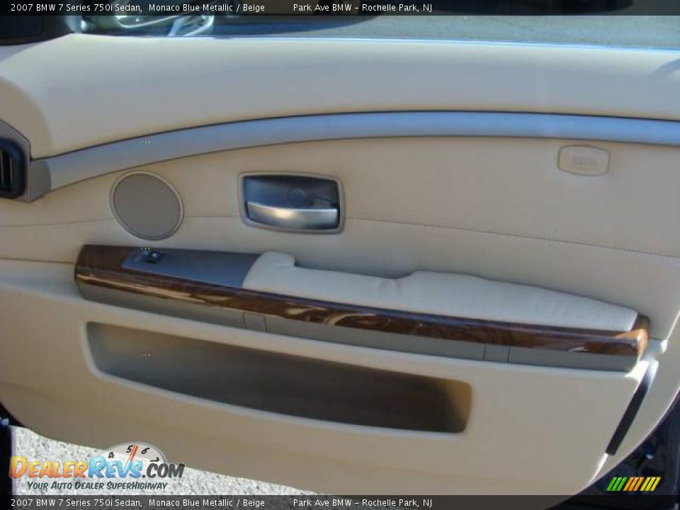 2007 BMW 7 Series 750i Sedan Monaco Blue Metallic / Beige Photo #21