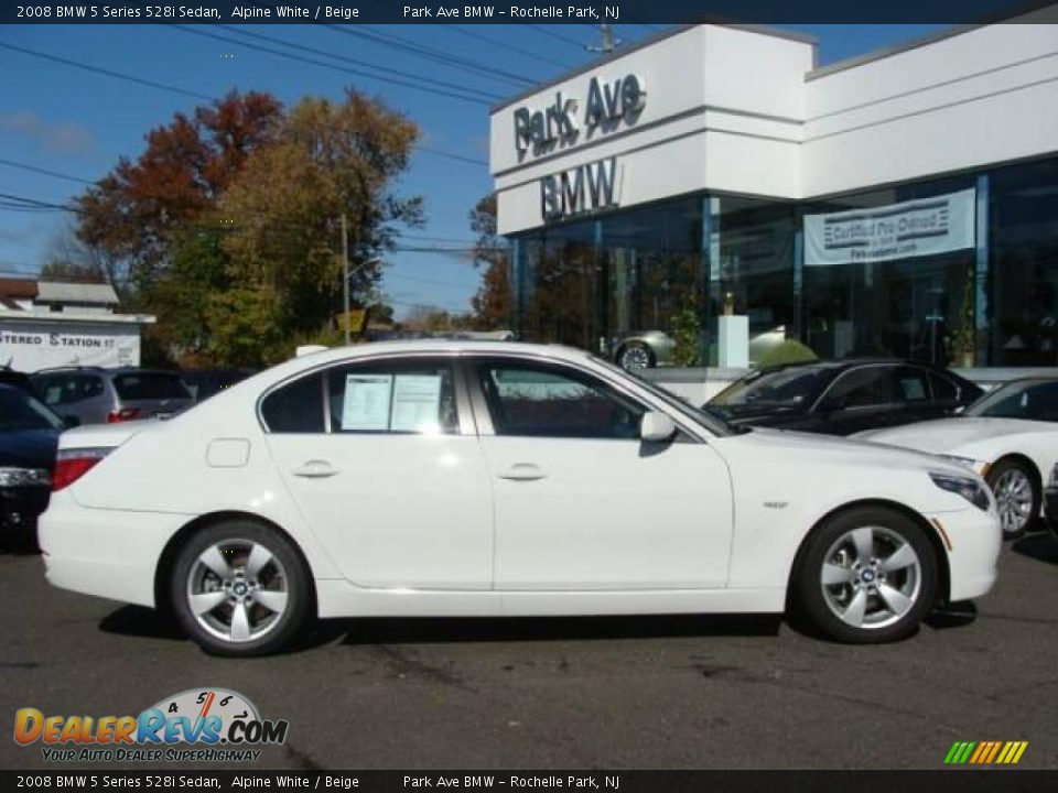 2008 BMW 5 Series 528i Sedan Alpine White / Beige Photo #1