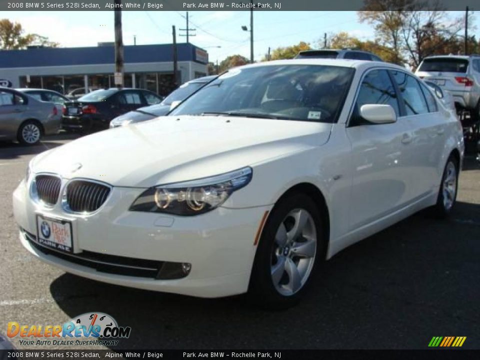 2008 BMW 5 Series 528i Sedan Alpine White / Beige Photo #4