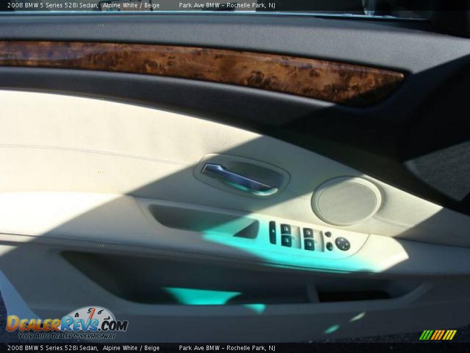 2008 BMW 5 Series 528i Sedan Alpine White / Beige Photo #9