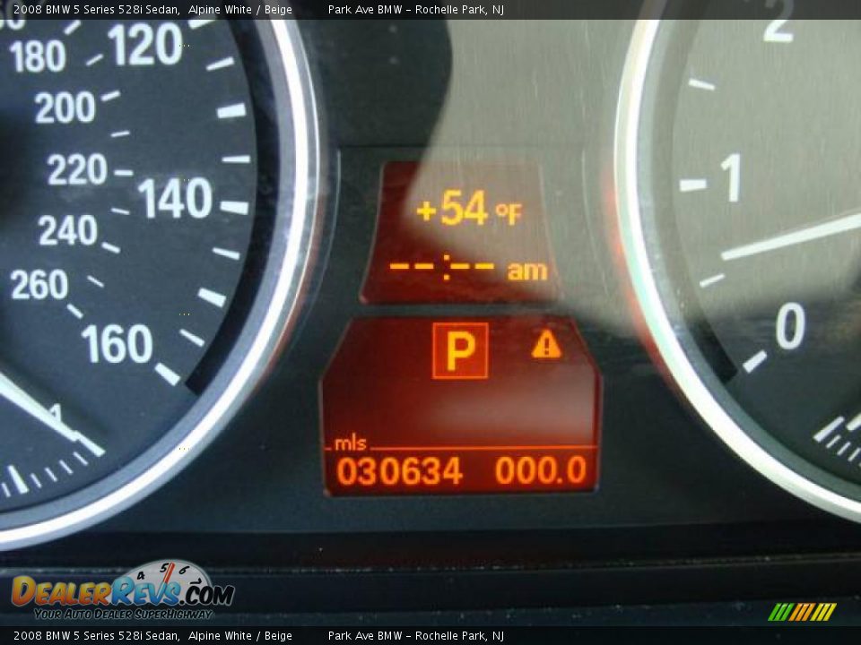 2008 BMW 5 Series 528i Sedan Alpine White / Beige Photo #14