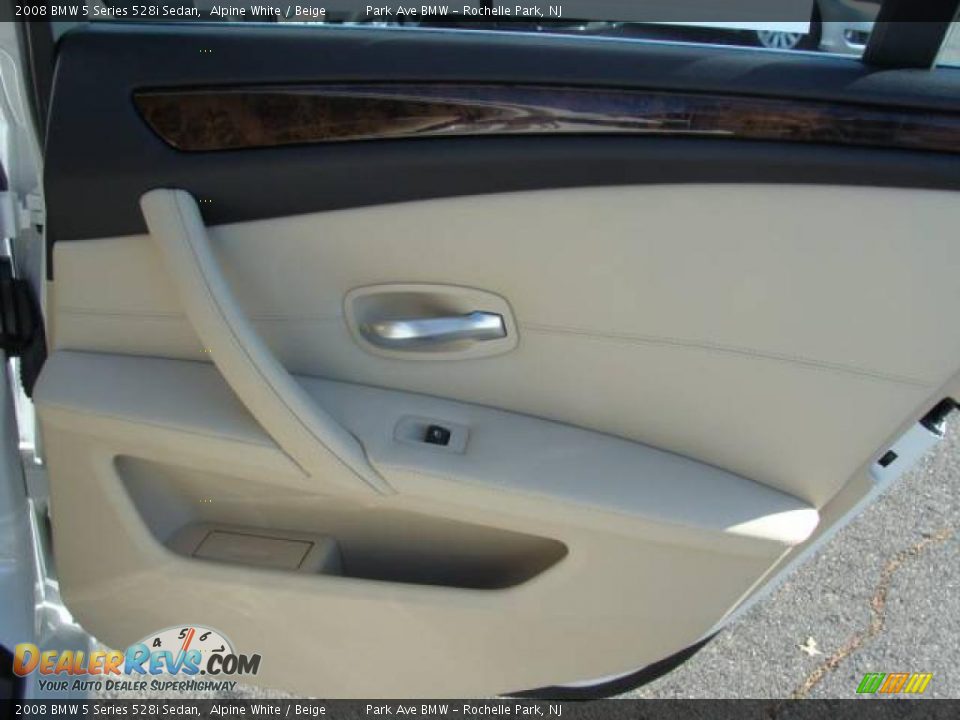 2008 BMW 5 Series 528i Sedan Alpine White / Beige Photo #19