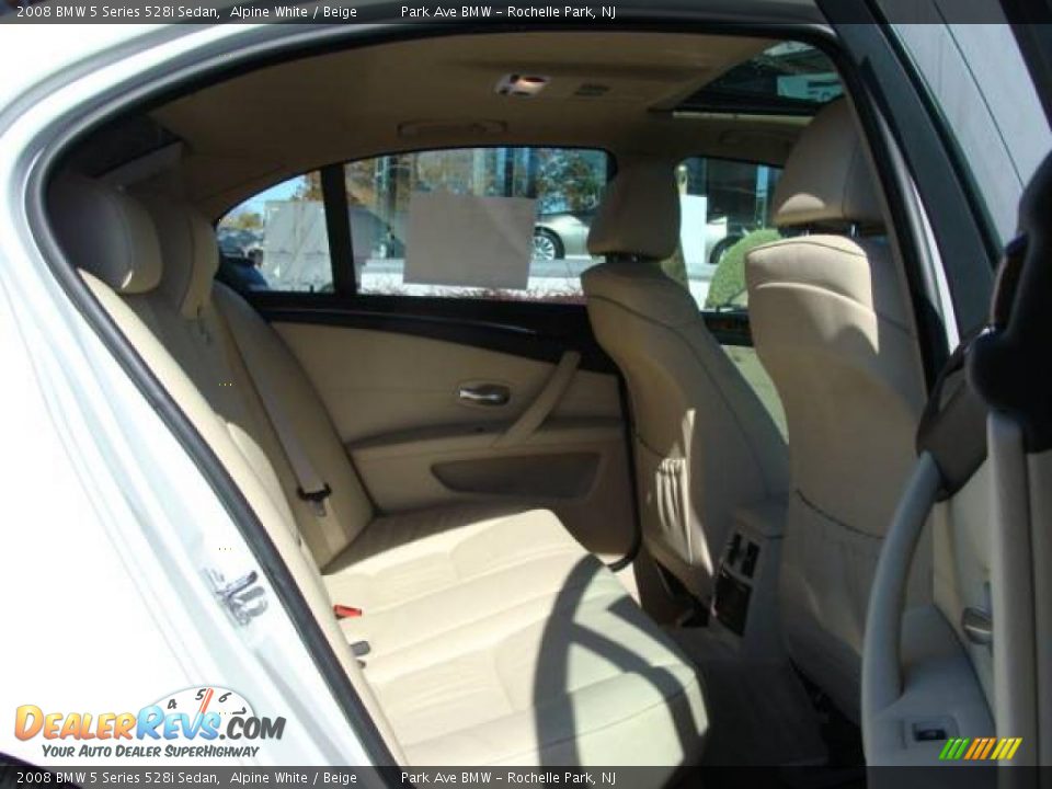 2008 BMW 5 Series 528i Sedan Alpine White / Beige Photo #20