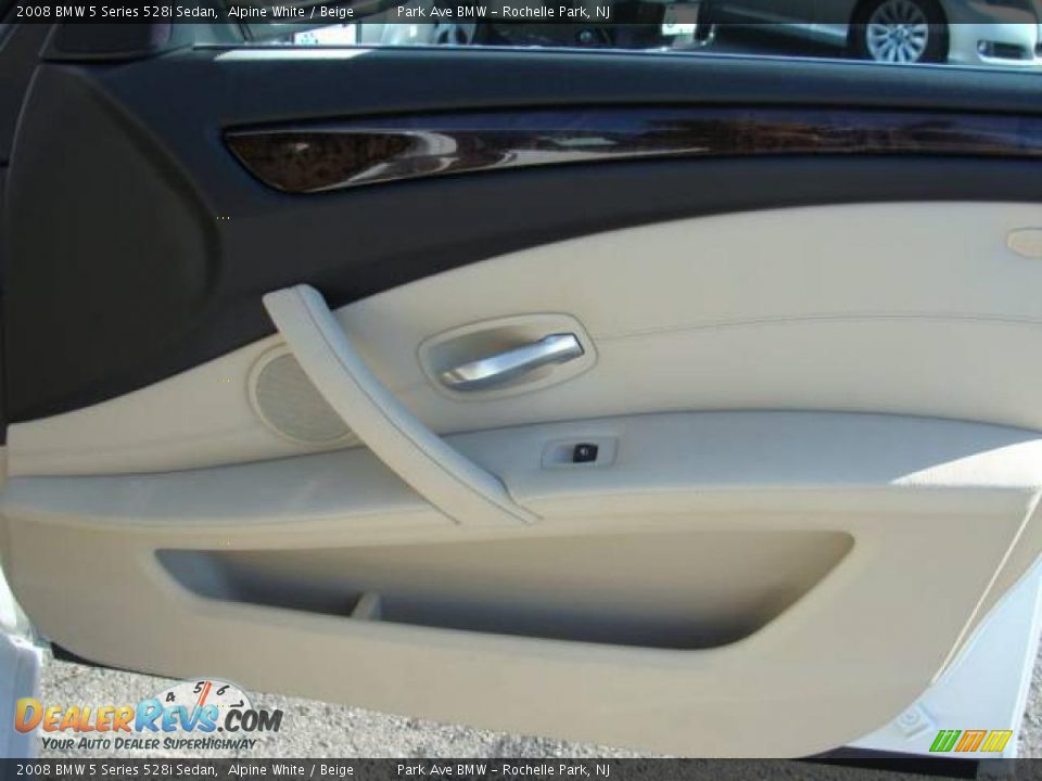 2008 BMW 5 Series 528i Sedan Alpine White / Beige Photo #21