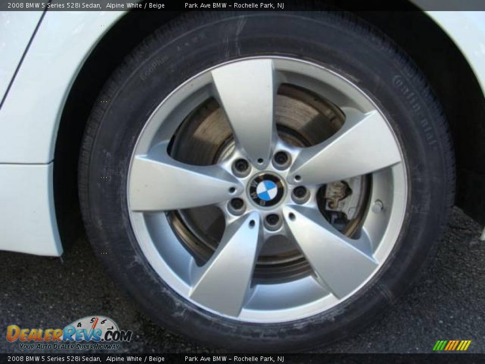 2008 BMW 5 Series 528i Sedan Alpine White / Beige Photo #23