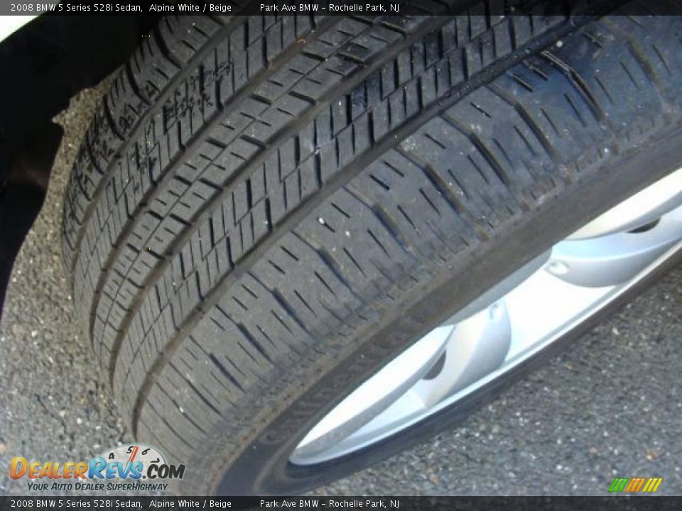 2008 BMW 5 Series 528i Sedan Alpine White / Beige Photo #24