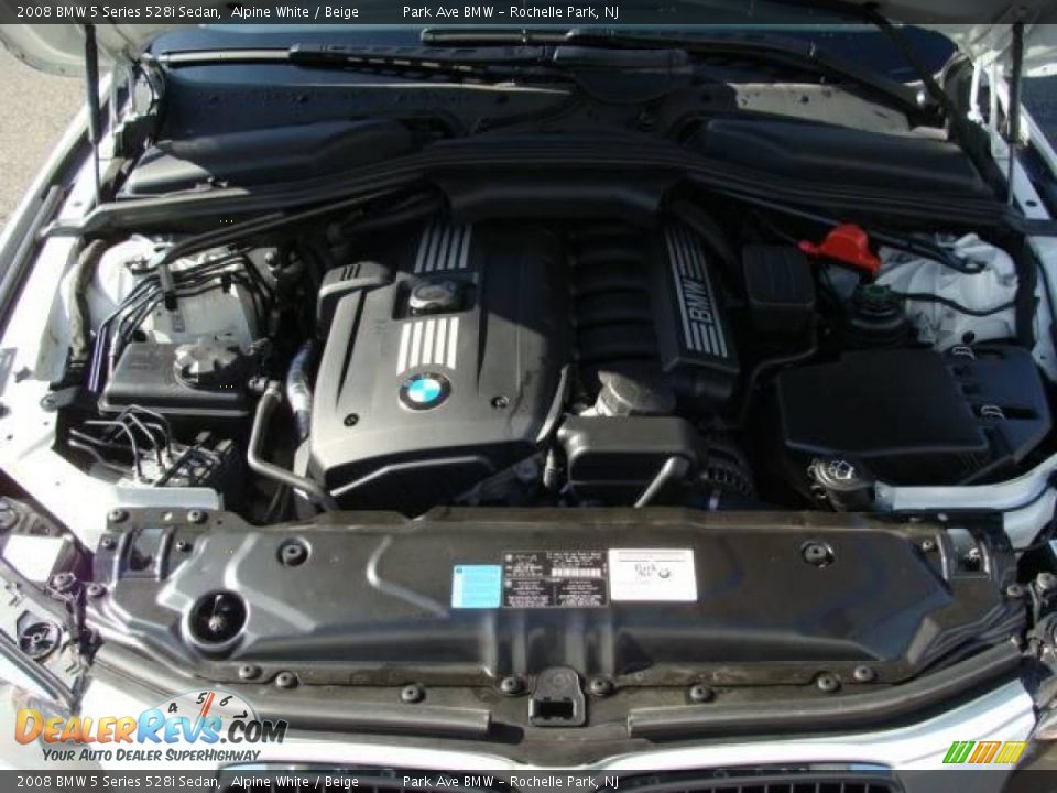 2008 BMW 5 Series 528i Sedan Alpine White / Beige Photo #25