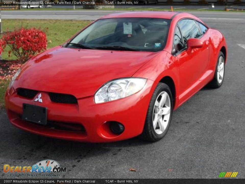 2007 Mitsubishi Eclipse GS Coupe Pure Red / Dark Charcoal Photo #2
