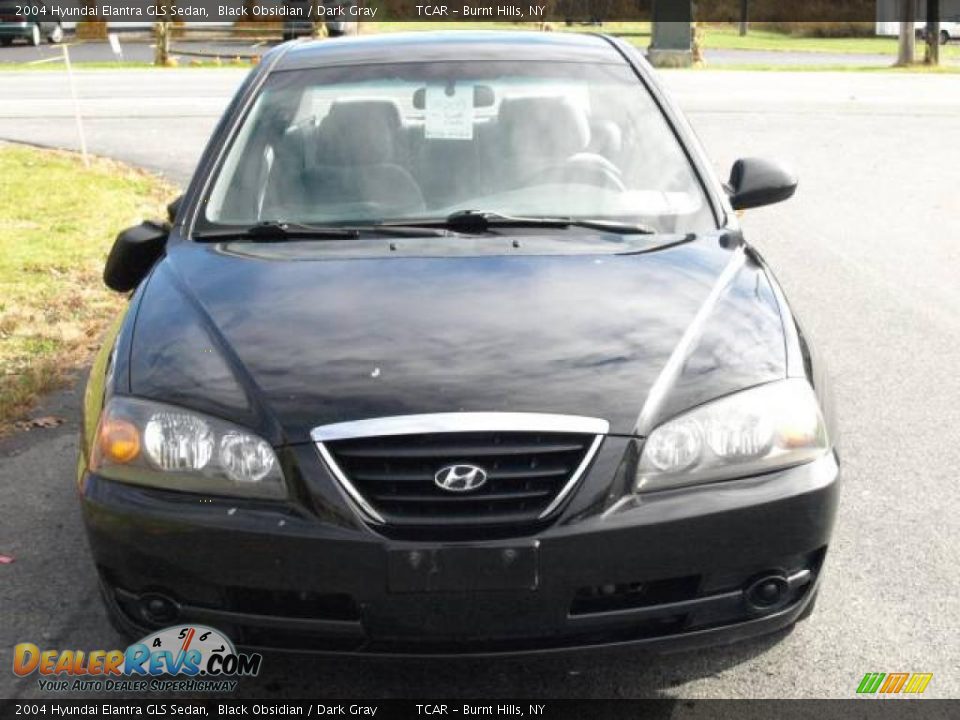2004 Hyundai Elantra GLS Sedan Black Obsidian / Dark Gray Photo #3
