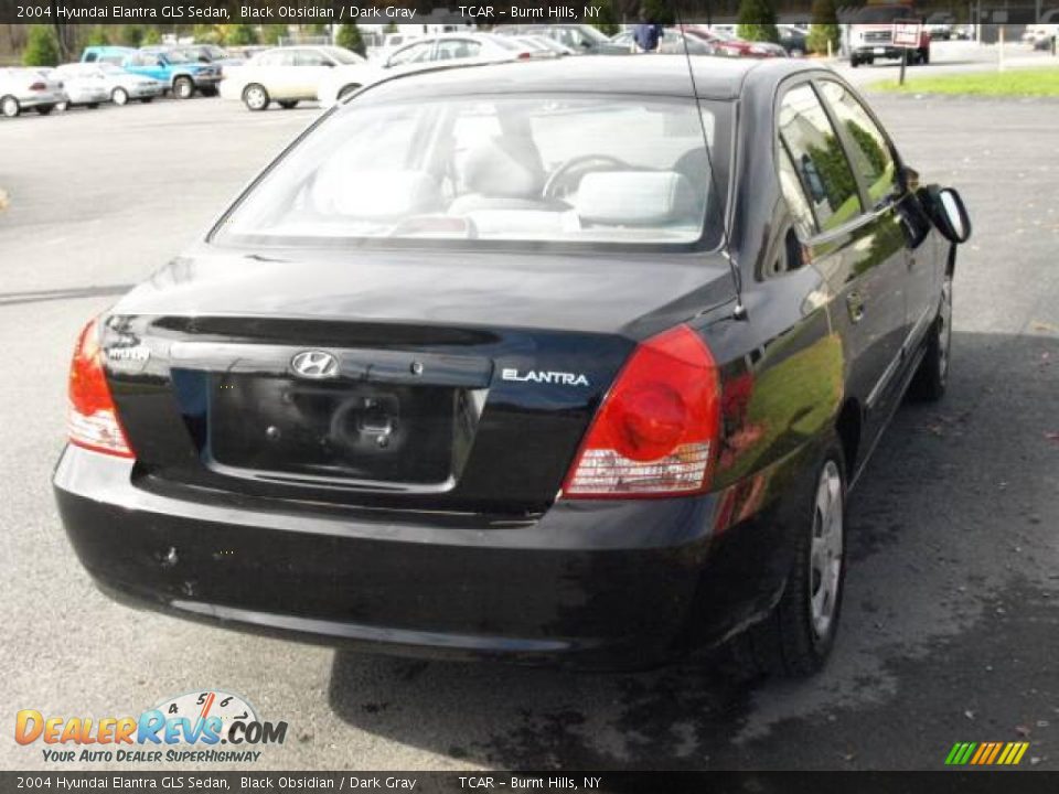 2004 Hyundai Elantra GLS Sedan Black Obsidian / Dark Gray Photo #4