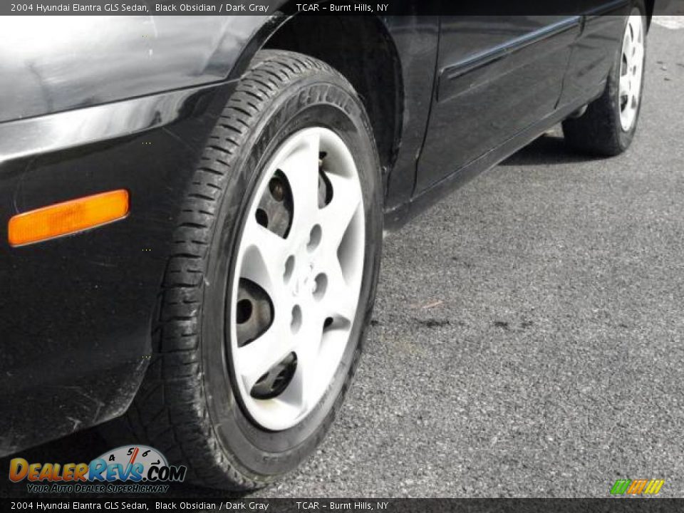 2004 Hyundai Elantra GLS Sedan Black Obsidian / Dark Gray Photo #6